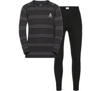 ODLO Set Long Active Warm Eco Kids - Enfant - Noir / Gris - taille 4 ans- modèle 2027