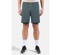 Odlo Short 2 en 1 de 18 cm à l’entrejambe Active 365 pour homme, S, vert