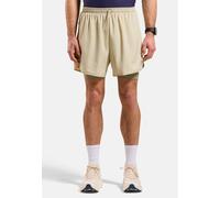 Odlo Short de running 2 en 1 5 inch Zeroweight 2.0 pour homme, XL, beige