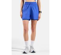 Odlo Short de running 2 en 1 imprimé 3 inch Zeroweight pour femme, M, blau