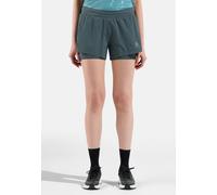 Odlo Short de running 2 en 1 Zeroweight 3 Inch pour femme, XL, vert