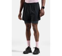 Odlo Shorts Zeroweight 5 Inch 2-en-1 Imprimé Homme Noir Taille L