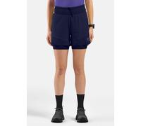 Odlo Short de trail running 2 en 1 5 inch X-Alp pour femme, L, blau