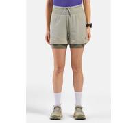 Odlo Short de trail running 2 en 1 5 inch X-Alp pour femme, S, beige