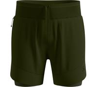 Odlo - Short léger et résistant de trail running - X-Alp Trail 6" M Deep Depths pour Homme - Taille M - Kaki Kaki M