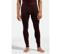 Odlo Sous-pantalon thermique Natural 100 % Merino Warm pour homme, S, bordeaux