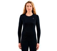 Odlo Sous-vêtement thermique Merino 200 laine mérinos col rond manches longues Femme Noir M