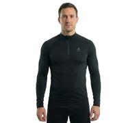 Odlo Sous-vêtement homme Performance Warm Eco Col montant demi-zip Manches longues L Noir/Graphite