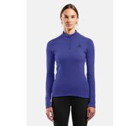Odlo Sous-vêtement technique à demi-zip en laine mérinos 260 Natural pour femme, XL, violet