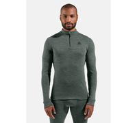Odlo Sous-vêtement technique Mérinos 260 demi-zip pour homme, M, vert