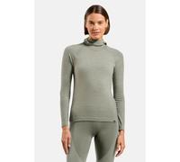Odlo Sous-vêtement technique Seamless Performance Wool avec cagoule pour femme, M, vert