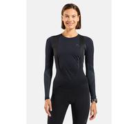 ODLO Zeroweight Pk Windproof Warm Bl Top Crew Neck L/s W - Femme - Gris / Noir - taille L- modèle 2025