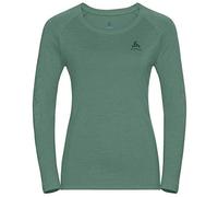 Odlo Sweat-Shirt à col Rond Concord pour Femme Crème de Menthe-Fleur imprimé Feuille SS20, XS