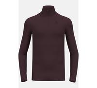Odlo T-shirt à col montant zippé Active Warm pour homme, S, bordeaux