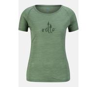Odlo T-shirt à imprimé sapins Ascent Performance Wool 130 pour femme, S, vert