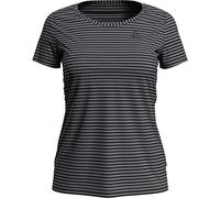 Odlo T-Shirt à Manches Courtes pour Femme Concord Element S Gris Acier/Noir/Rayures