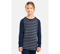 Odlo T-shirt à manches longues Active Warm Eco Stripe pour enfant pour enfant, 80, blau