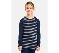 Odlo T-Shirt À Manches Longues Active Warm Eco Stripe Pour Enfant Pour Enfant, 92, Blue