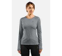 Odlo T-shirt à manches longues de trail running X-Alp Performance Wool 115 pour femme, L, gris