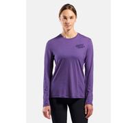 Odlo T-shirt à manches longues en laine mérinos 160 Ascent TMOT pour femme, M, violet