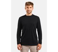 Odlo T-shirt à manches longues en laine mérinos 200 avec poche Ascent pour homme, S, black