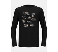 Odlo T-shirt à manches longues en laine mérinos 200 Swiss Explorer Ascent pour homme, S, noir