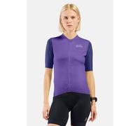 Odlo T-shirt de cyclisme Essential Heritage Print zippé pour femme - Cyclisme - violet, S