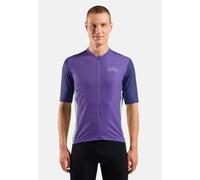 Odlo T-shirt de cyclisme Essential Heritage Print zippé pour homme - Cyclisme - violet, S