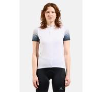 Odlo T-shirt de cyclisme Essential Print zippé pour femme - Cyclisme - blanc, S