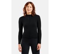 Maillot manches longues femme odlo full zip performance wool noir