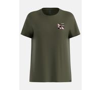 Odlo T-shirt en coton mélangé Ascent avec imprimé Nautical Flags pour femme, L, beige