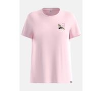 Odlo T-shirt en coton mélangé Ascent avec imprimé Nautical Flags pour femme, L, rose
