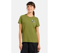 Odlo T-shirt en coton mélangé Ascent avec imprimé Nautical Flags pour femme, L, vert