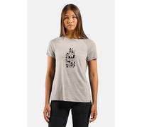 Odlo T-shirt imprimé en laine mérinos mélangée 130 pour femme, S, beige