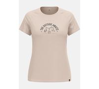 Odlo T-shirt imprimé Ride 365 Performance Wool 130 pour femme, M, beige