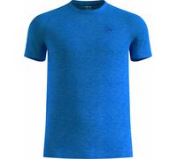 Odlo - T-shirt ultra-respirant - Essential Seamless Tee M Dazzling Blue Melange pour Homme - Taille XL - Bleu Bleu XL