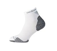 Odlo Unisex Ceramicool Run Socks Quarter Vêtements De Course Chaussettes De Running White - Blanc 45-47