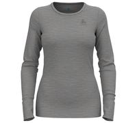 Odlo - Women's Baselayer Top Crew Neck L/S Merino 200 - Sous-vêtement mérinos - M - steel grey melange