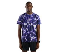 ODLO Zeroweight Chill Tec Print T-shirt Crew Neck S/s - Homme - Violet / Blanc / Noir - taille XL- modèle 2025