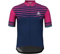 Odlo Zéroweight Col Montant S/S avec Fermeture éclair intégrale pour Homme, Maillot zéroweight, Betterave, Violet/Bleu, S