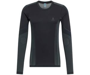 ODLO Zeroweight Pk Windproof Warm Bl Top Crew Neck L/s - Homme - Gris / Noir - taille S- modèle 2025