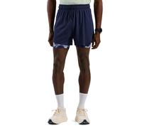 Odlo Short de running 2 en 1 imprimé 5 inch Zeroweight pour homme, L, bleu marine