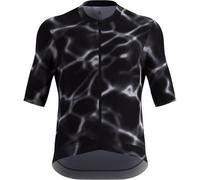 ODLO Zeroweight Pro Print Tshirt S/u Collar S/s Full Zip - Homme - Noir / Blanc / Gris - taille XL- modèle 2025