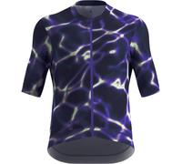 ODLO Zeroweight Pro Print Tshirt S/u Collar S/s Full Zip - Homme - Violet / Blanc / Noir - taille XL- modèle 2025