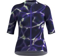 ODLO Zeroweight Pro Print Tshirt S/u Collar S/s Full Zip W - Femme - Violet / Noir / Blanc - taille S- modèle 2025