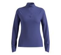 Odlo Zeroweight Warm Mid Layer 1/2 Zip Maillot De Course Femmes-Bleu, Taille S