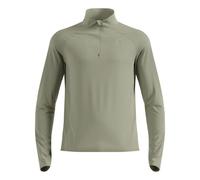 Odlo Zeroweight Warm Mid Layer 1/2 Zip Maillot De Course Hommes-Vert Olive, Taille L