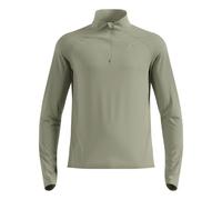 Odlo Zeroweight Warm Mid Layer 1/2 Zip Maillot De Course Hommes-Vert Olive, Taille S