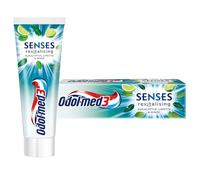 Odol-med3 Senses Dentifrice revitalisant à l'eucalyptus, citron vert et menthe, protège contre les caries et rafraîchit 75 ml