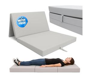 ODOL-PLUSZ Matelas pliant, matelas d'invité et de voyage, gris, 80 x 200 x 10 cm